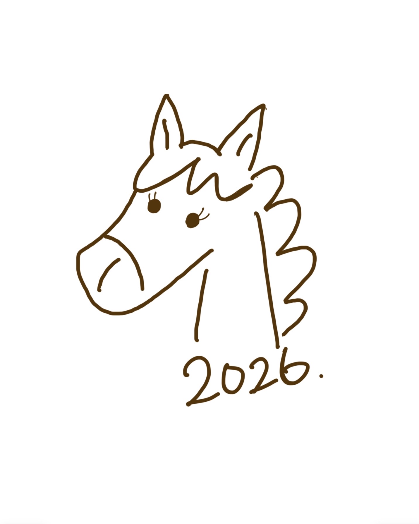 手描きのウマ！ウマい？笑